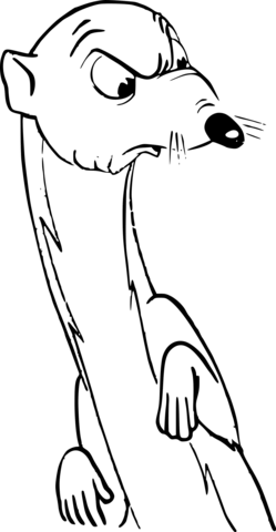 Insulted Weasel Coloring Page